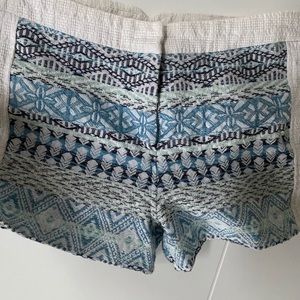 Beautiful detailed blue boho shorts